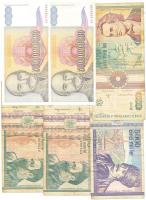 50db vegyes magyar és külföldi bankjegy, közte pengők, román, jugoszláv pénzek T:vegyes