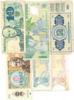 50db vegyes magyar és külföldi bankjegy, közte pengők, román, jugoszláv pénzek T:vegyes