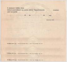 ~1970-1980. "SZÖVOSZ (Szövetkezetek Országos Szövetsége)" kitöltetlen földművesszövetkezet...