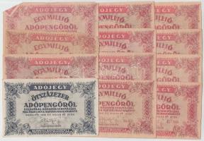 1946. 35db-os vegyes adópengő tétel, benne fordított címeres is T:vegyes