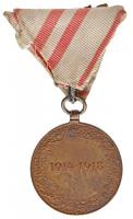 Ausztria 1932. "Háborús Emlékérem 1914-1918" Br kitüntetés mellszalagon kardokkal Szign.: ...