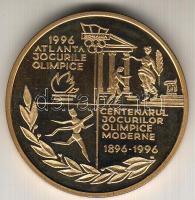 Románia 1996. 100L "Atlanta-Olimpia" aranyozott tombak próba! Csak igen alacsony példányszámban készült! T:PP RRR!!!