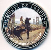 Libéria 2001. 10$ "Szabadság pillanatai - Spartacus felkelése" multicolor T:PP ujjlenyomatos Liberia 2001. 10 Dollars "Moments of Freedom - Revolt of Spartacus" multicolor C:PP fingerprint