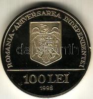 Románia 1998. 100L "1877-78 Függetlenség" aranyozott tombak próba! Csak igen alacsony példányszámban készült! T:PP RRR!!!