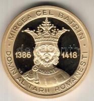 Románia 1999. 100L "1386-1418 Mircea Cel Batrin" aranyozott tombak próba! Csak igen alacsony példányszámban készült! T:PP RRR!!!