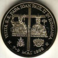 Románia 1999. 100L "II.János Pál látogatása" aranyozott tombak próba! Csak igen alacsony példányszámban készült! T:PP RRR!!!