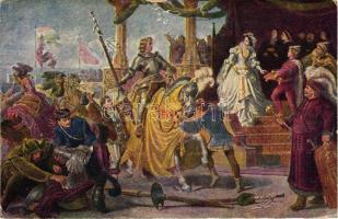 10 db RÉGI katonai témájú művészlapok, pinx. Thorma, Benczúr, Tornai, Koroknyai, Wagner, Juszkó, Rév...