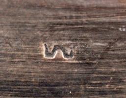 Ezüstözött Berndorf ovális tálca, jelzett, 20x16 cm