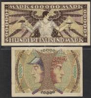 Német Birodalom/Baden 1923. 10.000M, 500.000M T:II
