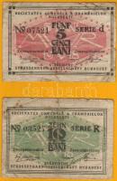 Románia/Bukarest német megszállás I.V.H. 1918. villamos-szükségpénz 5B, 10B T:III/IV