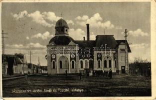 Jászberény Artézi fürdő, tűzoltó laktanya, Novotha Andor kiadása (EM)