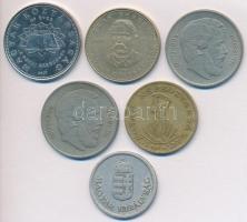 1941. 1P Al + 1967. 5Ft alpakka "Kossuth" (2x) + 1985. 10Ft Cu-Al-Ni + 2003. 20Ft Cu-Ni-Zn...