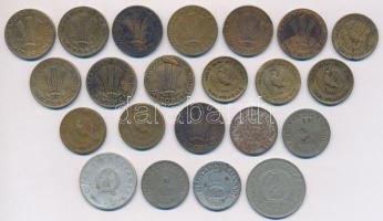 1940-1942. 10f Fe (4x) + 1946-1950. 10f tombak (6x) + 20f Cu-Al (10x) + 1949. 1Ft Al + 1950. 2Ft Cu-...