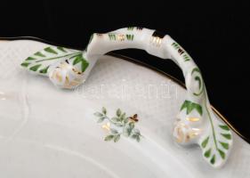 Hollóházi süteményes készlet, matricás, jelzett hibátlan, d:19 és 32 cm