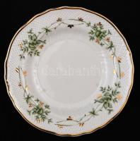 Hollóházi süteményes készlet, matricás, jelzett hibátlan, d:19 és 32 cm