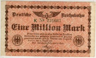 Német Birodalom/Deutsche Reichsbahn Berlin 1923. 1000.000M, 5000.000M, 50.000.000M T:II+,II