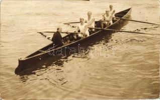 1913 Fiume, Evezősök / rowing, group photo
