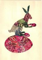 11 db MODERN bélyegekből készített megíratlan képeslap / 11 modern motive cards, made of stamps, unw...