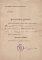 1943. Kivételezettségi igazolvány, Steuer Lóránd kitüntetett, zsidó tartalékos főhadnagy részére a M...