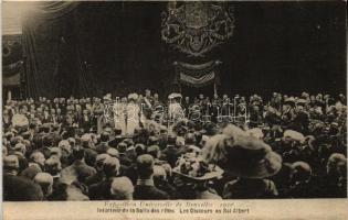 1910 Brussels, Bruxelles; Exposition Universal, Festival hall, speech of Albert I of Belgium