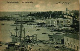 Constantinople, Corne d'or / Golden Horn, ship, port (EK)