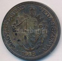 1933. 2P Ag "Madonna" T:2-,3 patina
Adamo P7