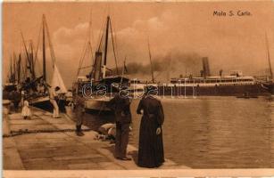 Trieste Molo San Carlo, steamships