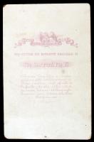 Boldog IX. Piusz (1792-1878) pápa, keményhátú fotó, hátoldalon felirattal, 11x16 cm