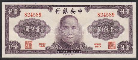 Kína/Central Bank 1945. 1000Y T:I