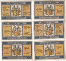 Németország / Weimari Köztársaság / Ambergau / Bockenem 1923. 25pf (2xklf) + 50pf (3xklf) + 75pf (3x...