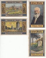 Németország / Weimari Köztársaság / Ambergau / Bockenem 1923. 25pf (2xklf) + 50pf (3xklf) + 75pf (3x...