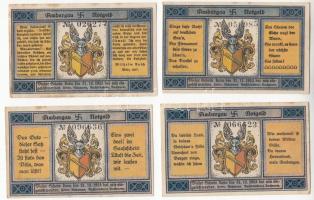 Németország / Weimari Köztársaság / Ambergau / Bockenem 1923. 25pf (2xklf) + 50pf (3xklf) + 75pf (3x...