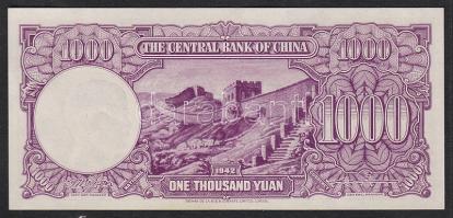 Kína/Central Bank 1942. 1000Y T:I