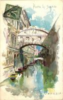 Venice, Venezia; Ponte dei Sospiri, litho s: Sala (?)