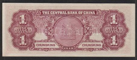 Kína/Central Bank 1949. 1$ piros T:I
