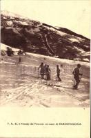 Bardonecchia, HRH Prince of Piedmont, skiing (fl)