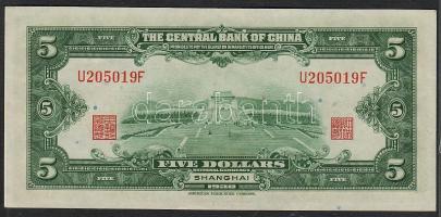 Kína/Central Bank 1930. 5$ T:I