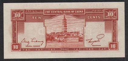 Kína/Central Bank 1946. 10cent T:I