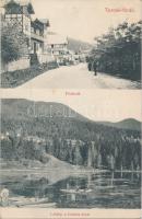 Tusnádfürdő, Posta út, Csukás tó, csónakok / street, lake, boats