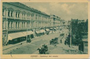 Szeged, Széchenyi tér, Kup Gyula és társa és a Pollak testvérek üzlete