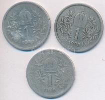 Ausztria 1893-1902. 1K Ag (3x) T:3
Austria 1893-1902. 1 Corona Ag (3x) C:F