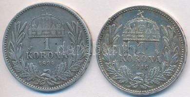 1894-1916. 1K Ag "Ferenc József" (2x) T:2,2-