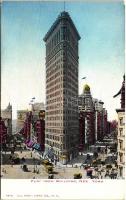 New York City, Flat iron Building, trams, automobiles