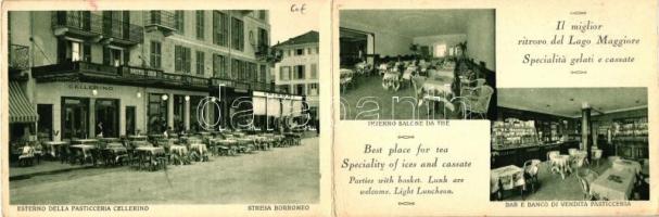 Stresa Borromeo, Esterno della Pasticceria Cellerino, folding card