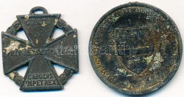 1916. "Károly-Csapatkereszt" cink kitüntetés mellszalag nélkül + 1940. "Erdélyi része...