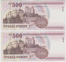 1998. 500Ft (2x) sorszámkövetők T:I