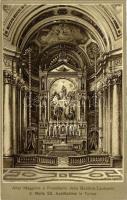 Torino, Altar Maggiore e Presbiterio della Basilica Santuario di Maria SS. Ausillatrice / altar of the Basilica, artist signed, litho