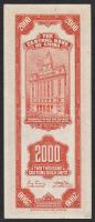 Kína/Central Bank 1947. 2000CGU piros T:I