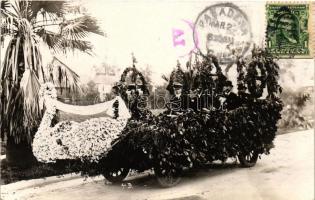 1908 Pasadena, Flower parade, automobile photo