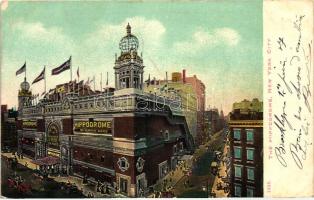 New York City, The Hippodrome, automobiles (EK)